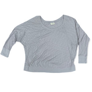 Lucy & Laurel Women's Pale Gray Slubknit Dolman 3/4 Sleeve Slouch top Size 3X